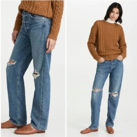 Citizens of Humanity Eva Relaxed High Rise Baggy Jeans in Punch Bowl Size 28 NWT